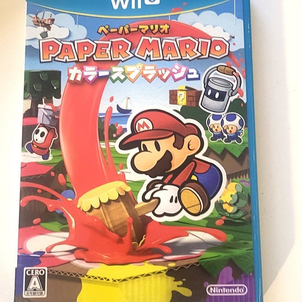 Paper Mario Color Splash Nintendo Wii U Japanese Japan 2016 Import Video Game